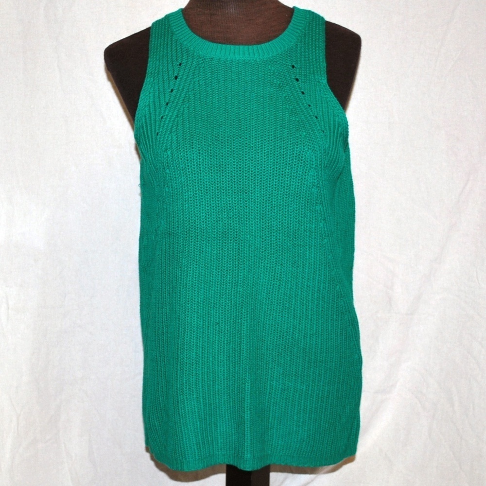 Universal Thread Knit Tank Sweater Open Slit Back M